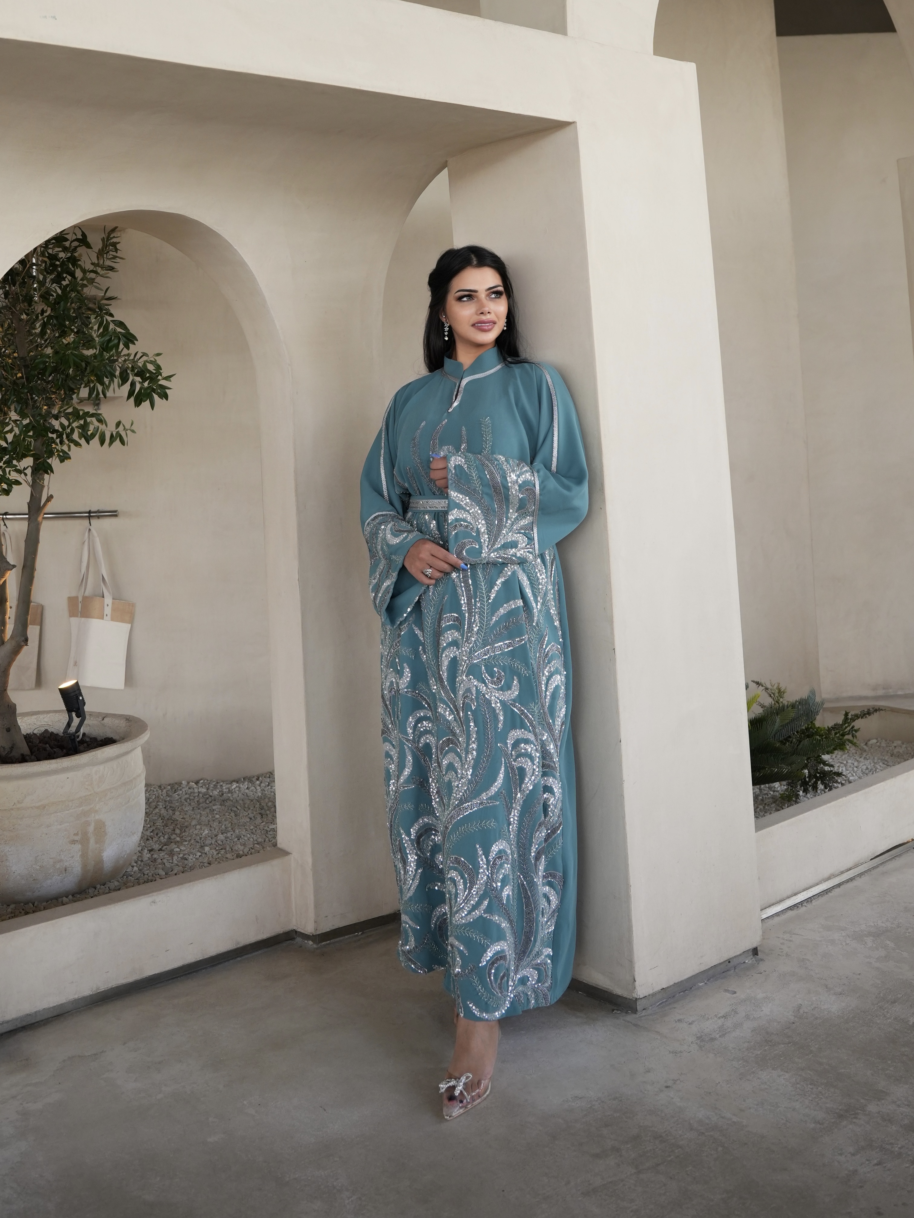 Turquoise galabeya
