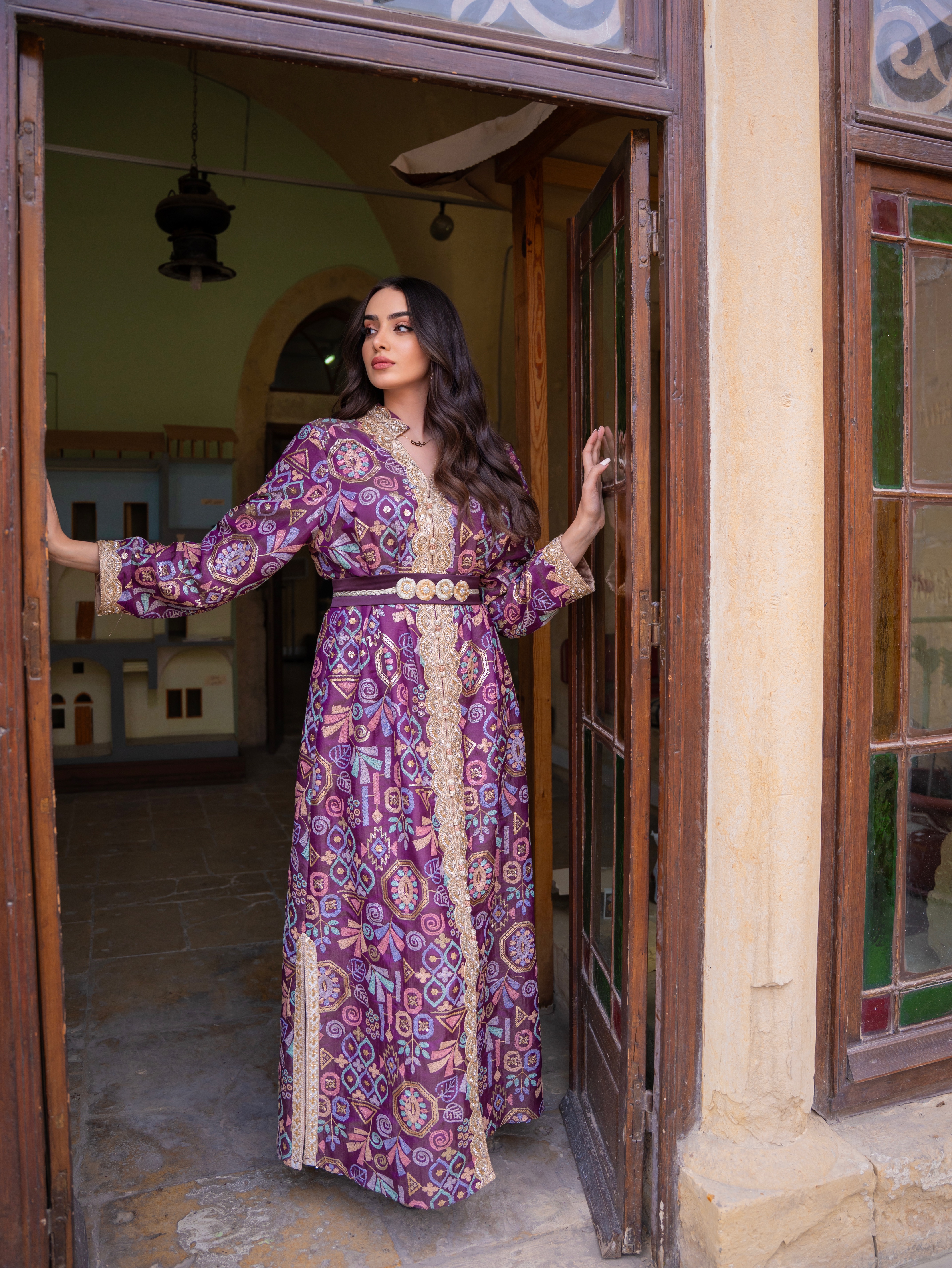 Fancy embroidered kaftan